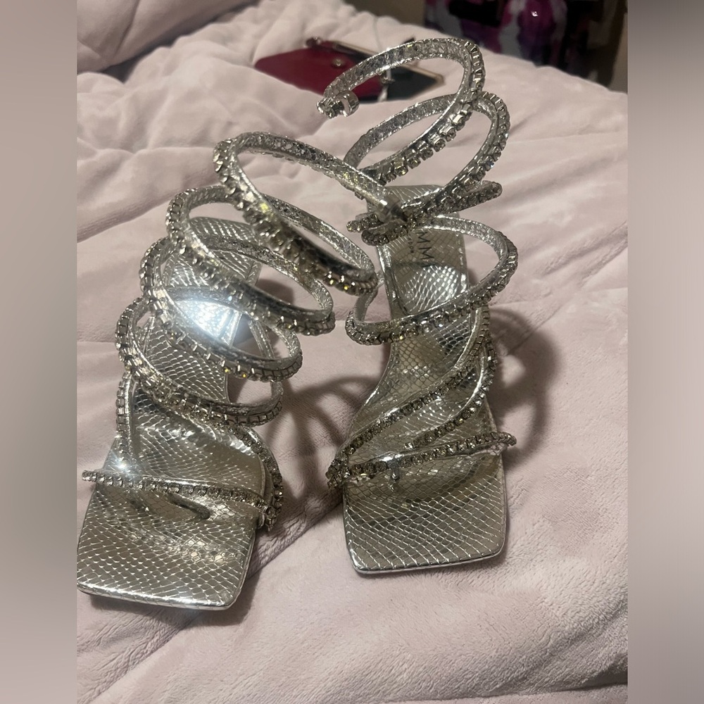 Silver heels